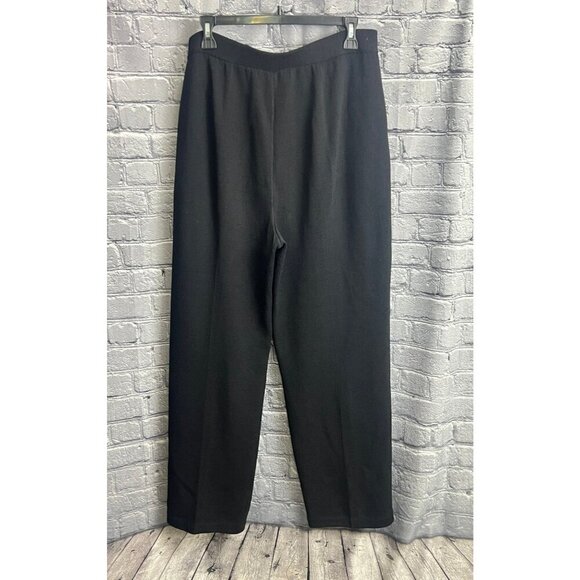 ST. JOHN Vintage SANTANA Knit TROUSER High Waisted Pleated Pant size 14 Pockets - Picture 3 of 6